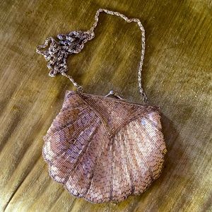 Vintage gold beaded purse